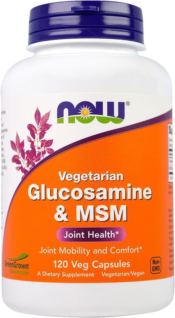 Nu fødevarer, Glucosamin Hydrochloridevegetarian 500mg, 120 Veggie kapsler