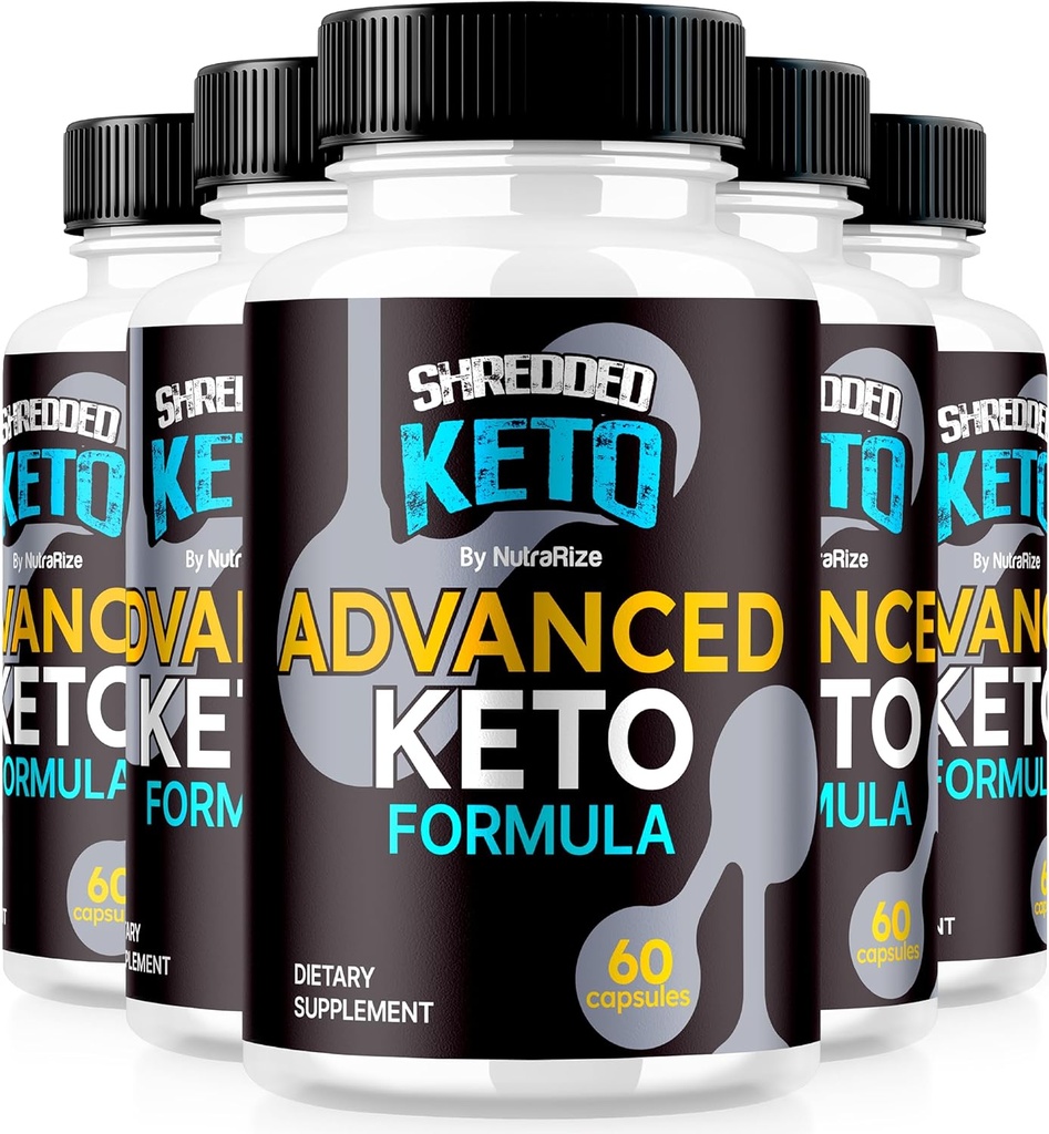 (5 Pack) Shredded Keto piller, Premium Keto Shred vægttab kapsler, Alle naturlige Keto supplement til support Fitness og Body Goals, Official ShreddedKeto Anmeldelser (300 Kapsler)