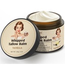 Oksekød Tallow for Hud, Whipped Tallow Balm med Olivenolie, Græs Fed Cow Fat Face Moisturizer Cream Krop Lotion til tør hud, for mænd og kvinder, 4 Ounce Vanilla