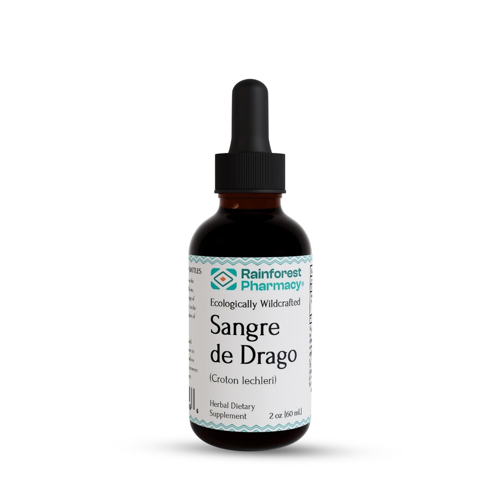 Sangre de Drago (eller grado) Peruvian Dragon 's Blood Liquid (2oz) # 124; 100% Pure Liquid Sap Ecological Wildcrafted Croton Lechleri Dragon' s Blood for fordøjelse og hud sundhed