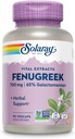 SOLARAY fenugreek frø ekstrakt 700 mg - fenugreek kapsler med 65% Galactomannan kostfibre - non-GMO, Vegan fenugreek supplement til sund fordøjelsesstøtte - 45 Serveringer, 90 VegCaps