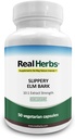 Ægte urter Slippery Elm Bark Udtræk-Afledt fra 7000mg af Slippery Elm Bark med 10: 1 Uddrag Strengt- Lindrer ømhed af mucous Membranes, Antioxidant Skin Health Support-50 Vegetariske Kapsler