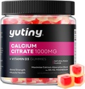 Calcium Citrate Fyldt Gummies, Ekstra Absorption Calcium Citrate 1000mg med vitamin D3, K2 & Magnesium, tyggetabletter for ben, muskelsundhed, 60 Tæl