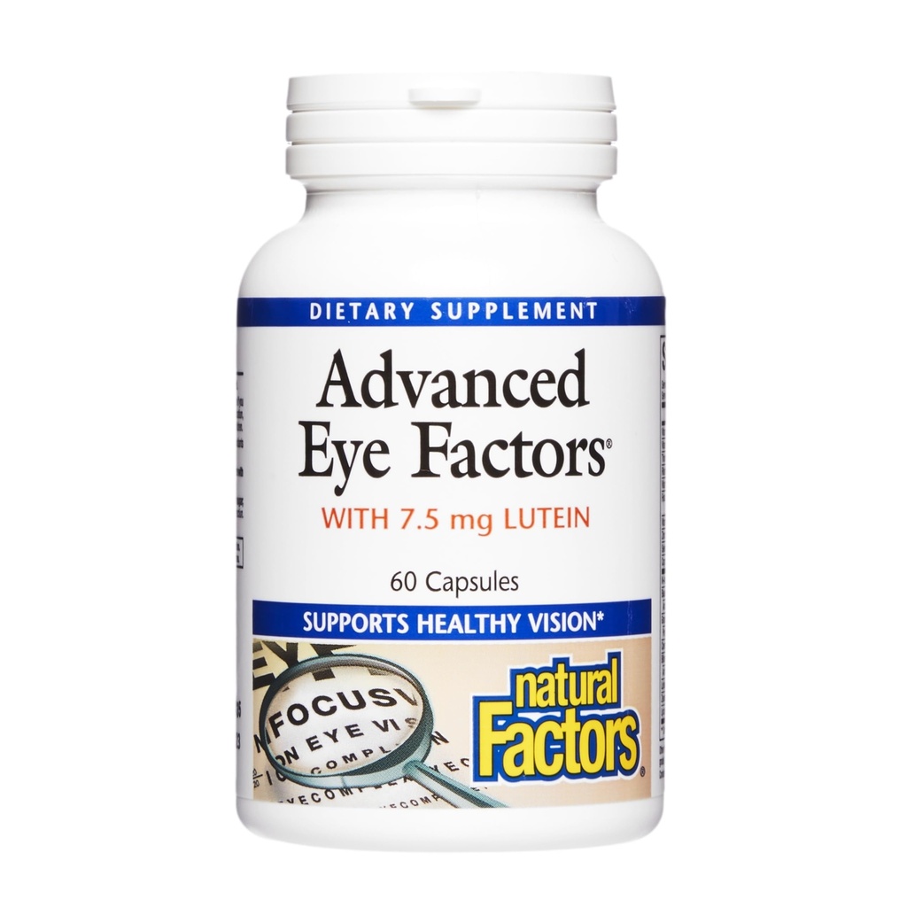Naturlige faktorer, Avancerede øjenfaktorer, Antioxidant Støtte til sund Vision med Lutein og Zeaxanthin, 60 kapsler