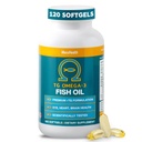 Macuhealth Omega 3 Fish Oil - 1100mg DHA, 1100mg EPA, Eye & Brain Health Supplement, Triglyceride Formel, 120 Softels