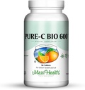 C-vitamin Complex 600 mg supplement - Anbefalet daglig dosis C-vitamin tabletter med Lemon Bioflavonoider, Calcium & Phosphorus - immunforsvar - pure- C Bio 600 - non-GMO, Vit C Vegan 90 tabletter