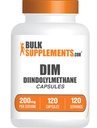 Bulkaddiments.com DIM kapsler - Diindolylmethan kapsler til mænd og kvinder, DIM 200mg, Gluten Free, 1 Kapsler per servering, 120 Greve (pakke med 1)