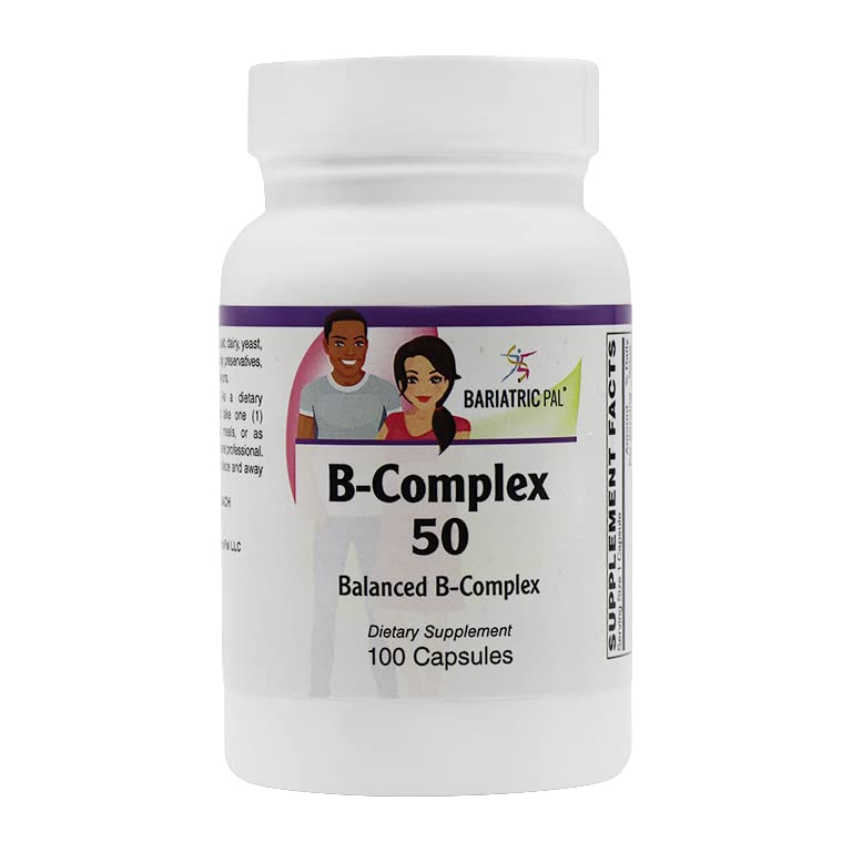 BariatricPal Vedvarende frigivelse B- Complex 50 Vegetariske kapsler (100 Greve)