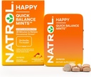 Natrol Quick Balance Happy Mints, Lejlighedsvis Stress Relief supplement, 30 Mints, 15 dages forsyning