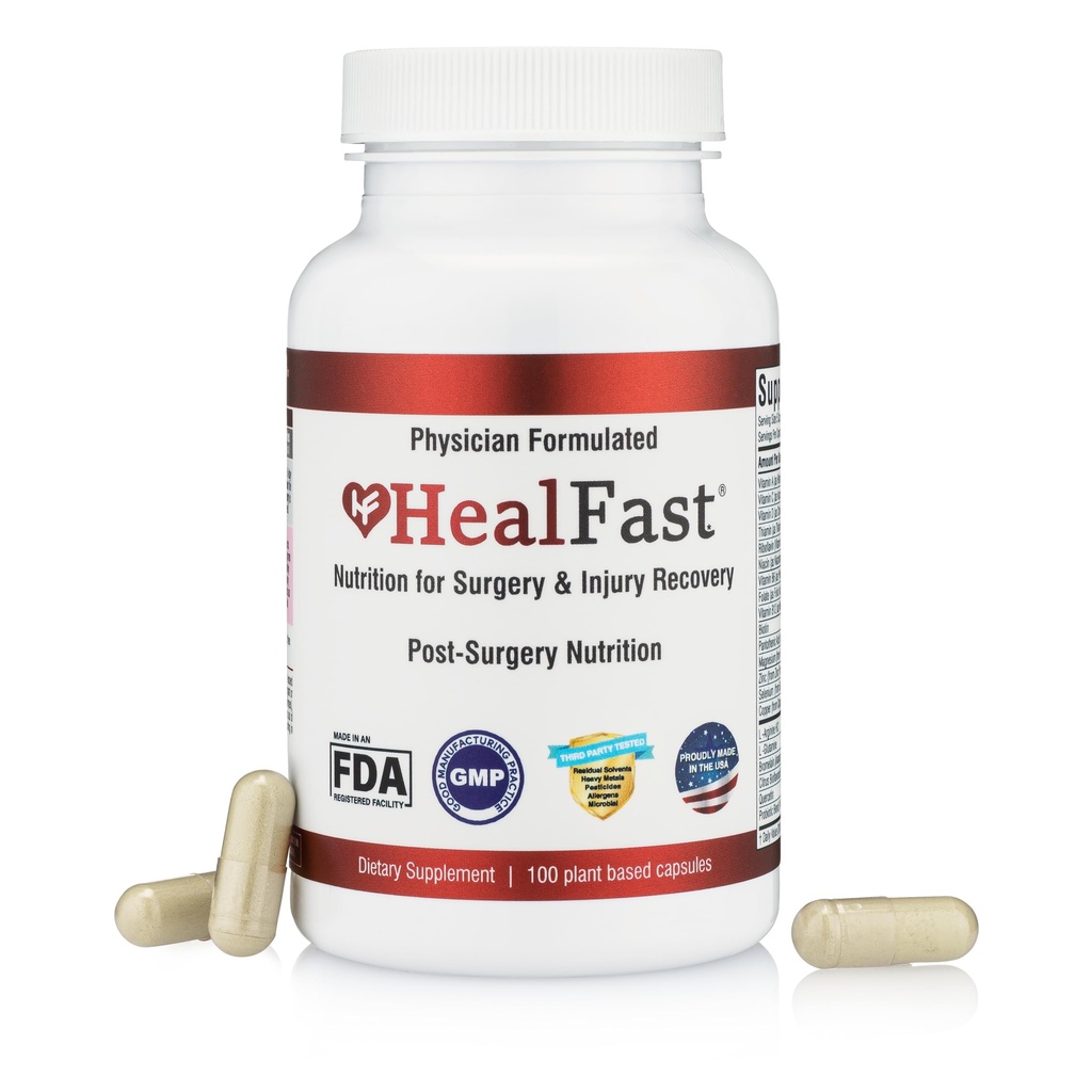 HealFast Post Kirurgi & skader Inddrivelse Supplement - Understøtter Healing, Scar Behandling & Bruising - BBL Post- Op Støtte til Kirurgi Inddrivelse