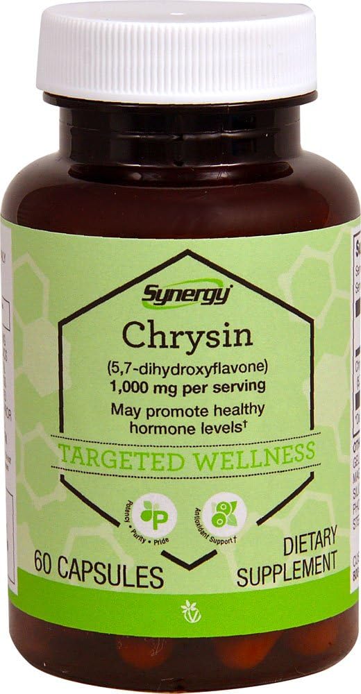 Vitacost Synergy Chrysin (5, 7 - dihydroxyflavon) -- 1000 mg per portion - 60 kapsler