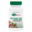 NaturesPlus Red Yeast Rice Gugulipid Complex - 450 mg, 60 Veganske kapsler - reception Kvalitet Herbal supplement, Cholesterol Support - Vegetarisk, Gluten- Free - 60 Servere