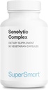 Supersmart - Senolytic Complex (Advanced Formula) - with Fisetin, Quercetin, Bromelain - Patented Ingredients - Senolytic Supplement | Non-GMO & Gluten Free - 90 Vegetarian Capsules