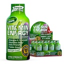 Vitamin Energy Focus + Extra Strength Energy Shot Grape 12 Pack, 260mg Natural Coffein, B- Vitamin, CoQ10, Aminosyrer, Focus, Produktivitet & Clarity, Zero Sugar, Gluten- Free, 1,93 fl oz