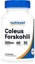 Nutricost Coleus Forskohlii 500mg, 60 kapsler - maksimal styrke formel