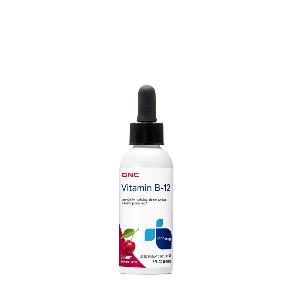 GNC Vitamin B-12 1000mcg - Cherry, Supports Energy Production, 60 Servings