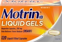 Motrin IB 200mg Ibuprofen Liquid Gel Pain Reliever / Feber Reducer for Aches & Pain, 120 ng