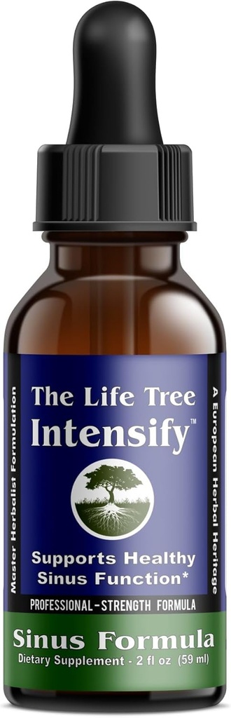 The Life Tree Intensify - Natural Sinus Support Buddy 124; Professional Strength Buddy 124; fremmer Breathing Nemmere inden for blot sekunder brug - 2 fl. oz Flaske.