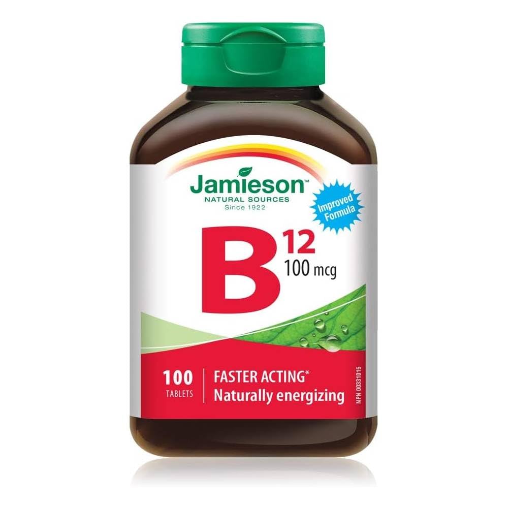 Jamieson B12 100 mcg (METHYLCOBALAMIN), 100 tabletter
