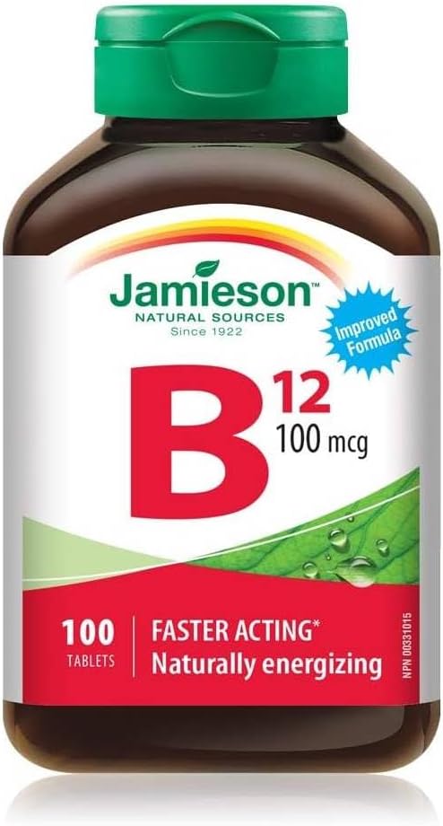 Jamieson B12 100 mcg (METHYLCOBALAMIN), 100 tabletter