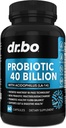 Probiotisk 40 Millioner CFU supplement - Lactobacillus acidophilus Probiotika til kvinder og mænd kapsler - Gluten Free Probiotika til fordøjelsesmedicin piller med bifidobacterium, Plantarum, Paracasei, FOS