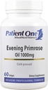 Patient One Evening Primrose Oil 1000mg | Supplement to Support Healthy Skin and Joint Comfort* | Solvent-Free, Cold-Pressed Oil | 60 Softgels