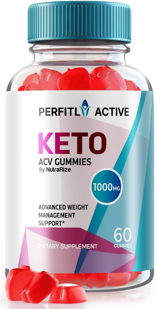 NutraRize Perfitly Active Keto ACV Gummies for Advanced Weight Loss, Maximum Strength Gummies, Keto + ACV Advanced Formel Supplement, Gomitas Anmeldelser (60 Gummies)