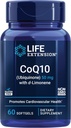 Life Extension Super- Absorbable CoQ10 (Ubiquinone) med d- Limonene, Heart Health Supplement, lindrer generel træthed, oxidativ stress forsvar, 50 mg, Non- GMO, Gluten- Free, 60 softels