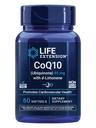 Life Extension Super- Absorbable CoQ10 (Ubiquinone) med d- Limonene, Heart Health Supplement, lindrer generel træthed, oxidativ stress forsvar, 50 mg, Non- GMO, Gluten- Free, 60 softels