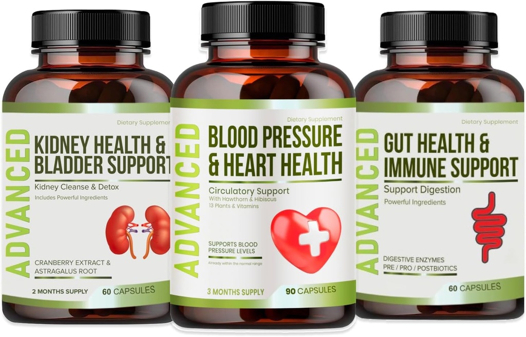 Heart Health Blood Pressure Support - Support Blood Pressure & Sund Cirkularitet Naturligvis med Hawthorn Berry & Hibiscus. Vitaminer piller for sund hypertension (BP) og sundt hjerte.