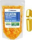 XPRS Nutra Størrelse 3 Tomme kapsler - 1000 Tomme Gelatine kapsler - Piller selv Capsule Fyldning - Fyldelig Pure Bovin Pille Gel Caps til Do- It- Yourself Kosttilskud (Guld)