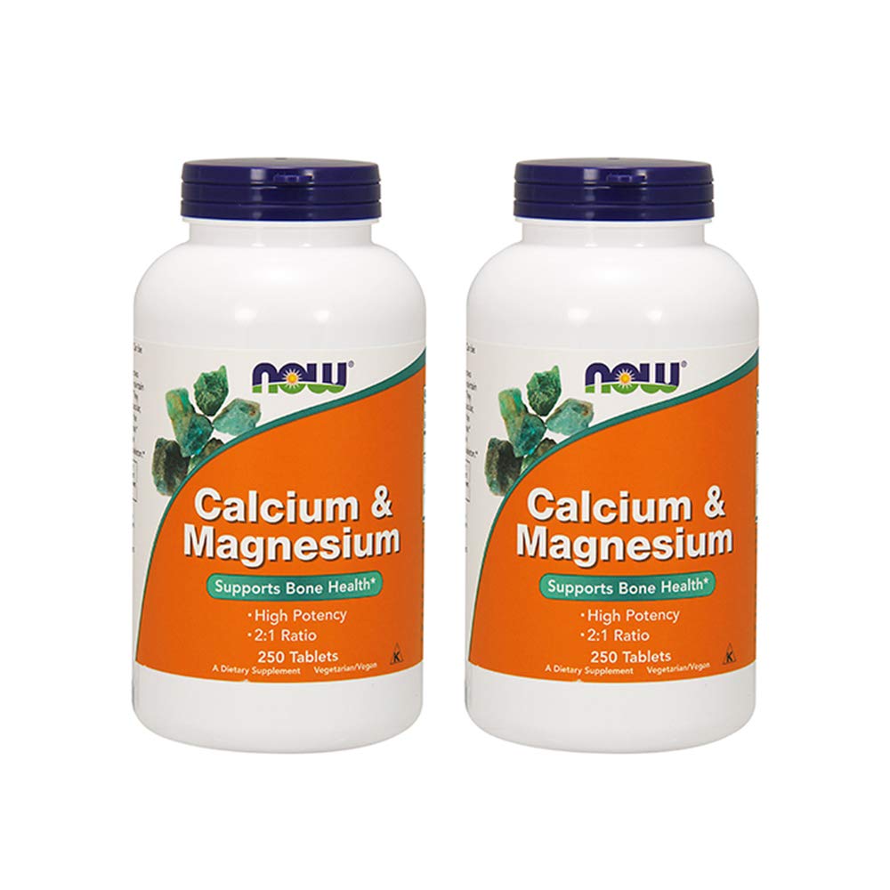 Nu fødevarer Calcium & Magnesium, 250 tabletter (pakke med 2)