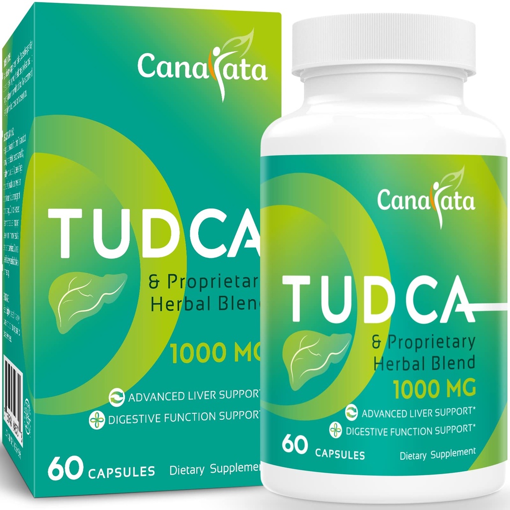 TUDCA lever Support Kosttilskud 1000mg - 60 Veganske kapsler, TUDCA bile salte med mælk tidsel Herbal Blend Formel for lever rense Detox & reparation