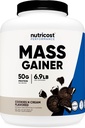 Nutricost Mass Gainer Cookies N Cream Flavor, 6.9 LBS, 50 gram protein per servering - ikke-GMO