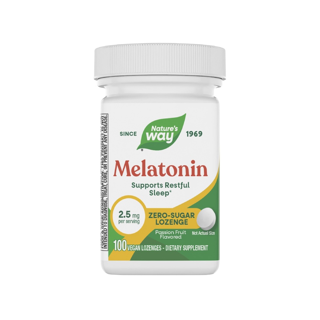 Nature 's Way Melatonin Lozenge, Sleep Support *, 2,5 mg, 100 Vegan Lozenges