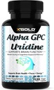 Alpha Gpc + Uridine 900mg - Kraftfuld Nootrope til Boost Focus, Hukommelse, Energi, Mood & Kognitiv ydeevne - 120 Vegetariske kapsler