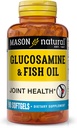 MASON NATURAL Glucosamin & Fish Oil Supplement med DHA & Omega 3 til Joint & Muscle Support, 1 Måned Supply Softgel Pills