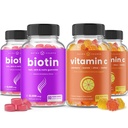NutraChamps Biotin Gummies (2 Pack) og C-vitamin Gummies (2 Pack) 4 Pack Bundle