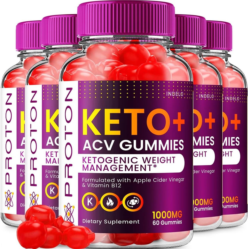 (5 Pack) Proton Keto ACV Gummies Advanced, Proton Keto + ACV Gummies 1000mg, Protein Keto + ACV Apple Cider Vinegar Gummy Proton Gummies Reviews, Proton Keto+ACV Vitamin B12 (300 Gummies)