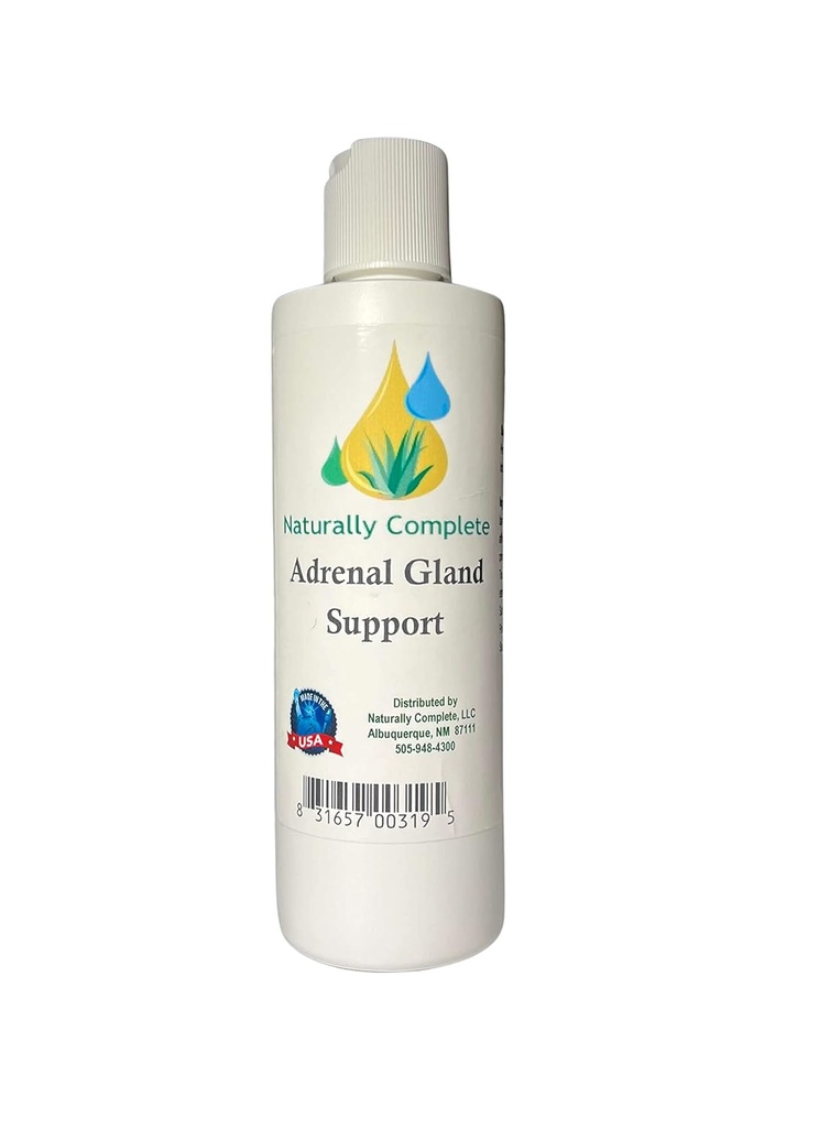 Adrenal Gland Support Lotion 8 oz Bottle Note 124; Non- GMO Note 124; No Soy