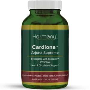Arjuna Supreme - Synergized med Triperine - Højeste potens Maksimal bioaktivitet Liposomal Dr. Gummans Harmony Nutracatives Herb for cardiovaskulær Support - 120 Veganske kapsler
