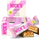 NICKS Protein Barer Chokolade Peanut Measures 124; 15g protein Measures 124; 200 kalorier Measures 124; Low Carb Keto Friendly Snacks No Added Sugar (Multipack 12 bar x 50g)