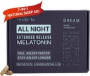 Drøm naturlig søvn støtte til voksne - søvn supplement med tidsfrigivelse Melatonin, Magnesium, Ashwagandha, B6 & kamille - ikke-Habit Danning søvn vitaminer - 60 kapsler 11 / 30 / 25 Udløbsdato