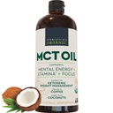 Viva Naturals Organic MCT Olie, 32 fl oz - MCT Olie til kaffe, USDA Organic, Non- GMO, Paleo Certified & Keto Friendly, Understøtter Energi & Mental Clarity