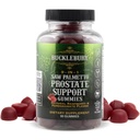 BuckLEBURY 9-in-1 Natural Saw Palmetto Gummies med Raspberry & Pomegranate Flavor - Plantbaserede Prostata Support Kosttilskud til Herre Brege Sundhed, Hårvækst & Urinary Support - 60 Gummies