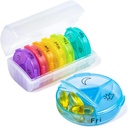 Ugentlig Pill Organizer, Chrxbei 3 gange en dag Pill Case Organizers 7 Dag, Thickened Travel Pill Box med 21 store afdelinger, BPA Gratis Medicin Organizer til at holde Vitamin, Kosttilskud, Fish Oils