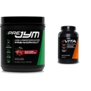 JYM Supplement Science PRE JYM 30 Servering - Black Cherry & Vita JYM Sports Multivitamin & Mineral Support, Vitamin A, C, B6, B12, E, K, Bor, Biotin, Kalium 60 tabletter