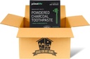 Activated Charcoal Primal Life Organics 1 oz Toothpowder: Organic Vegan Blend, Kaolin & Bentonite Clay, Essential Oils - Black Spearmint for 200+ Brushings. GFMH Box Included.