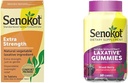 Senokot Extra Strength Natural Vegetabilsk Laxative for Gentle Overnight Relief Occasional Forstoppelse, 36 Count & Kosttilskud Laxative Gummies, Natural Senna Extract, Gentle