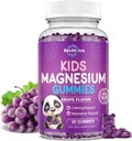 Magnesium Gummier for børn, Sugar- Free Magnesium Citrate Gummies, Great Tasting Rolig Magnesium Gummies for voksne & børn, Support Sleep, Bone & Muscle Health, Nerve Afslapning, 60 Grape Gummies